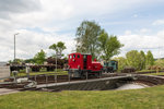 Werkslokomotive der Porzellanfabrik Winterling, Kirchenlamitz, auf der Drehscheibe des Modell- und Eisenbahnclubs Selb-Rehau e.V.