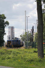 BP Raffinerie Lingen, Lok 8 hat soeben das Werk in Richtung Übergabebahnhof verlassen.
Aufnahmedatum: 31. Juli 2015
