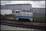 Werklok 2 im Siemens Versuchszentrum Wildenrath am 6.11.1999. Es handelt sich dabei um eine ehemalige Schmalspurlok V10C ex LKM Potsdam Babelsberg.