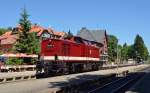 199 874 brachte am 01.07.15 sechs Rollbockwagen aus Wernigerode kommend nach Drei-Annen-Hohne.