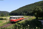 VT 5 und VS 14 als RB 22279 (Schelklingen-Münsingen) bei Hütten 1.7.18