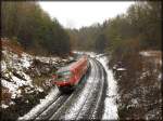 Ein 610er legt sich bei Pirkensee in die Kurve.
(KBS 855 Regensburg-Hof)