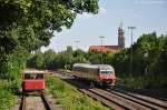 610 016 und Klv12 4904 am 16.06.2012 in Amberg.