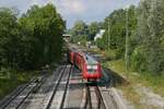 Auf Grund der baustellenbedingten Streckensperrung zwischen Ravensburg und Friedrichshafen endete die Fahrt der IRE von Ulm nach Basel vorzeitig in Ravensburg.