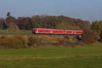 Doppeltraktion 611 043 und 46 als IRE Sprinter nach Friedrichshafen vor Bad Schussenreid.