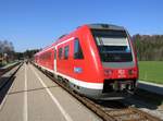 612 074 am 08.04.17 im Bahnhof Langenwang.