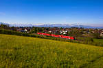 2x Br 812 vor der malerischen Alpenkulisse von Vorarlberg und der Schweiz am 30.4.17.