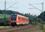 Mit Diesel unter Fahrdraht so das Motto dieses 612 nach Jena, den ich am 21.09.2012 hinter Kronach festgehalten habe.