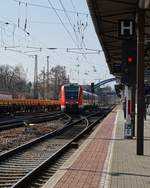 612 100 und 612 134 nach Göttingen am 08.04.2018 bei der Einfahrt in den Bahnhof Gößnitz.