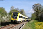612 142-9 als RE 3200 (Ulm Hbf-Neustadt(Schwarzw)) bei Unadingen 25.4.18