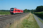 612 489 als RE 3694 von Regensburg Hbf nach Hof Hbf bei Oberteich, 07.08.2018