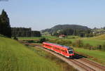 612 091-8 als RB 3843 (Ulm Hbf-Wangen(Allgäu) bei Oberstaufen 21.8.18