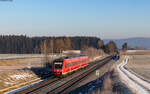 612 061-1 als RE 3426 (Hof Hbf - Nürnberg Hbf) bei Neudes 9.2.23