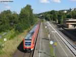 612 132 als RE 3004 nach Wrzburg Hbf bei der Durchfahrt in Oberkotzau, 06.09.2010