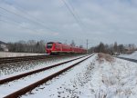 612 668 und 612 593 von Dresden Hbf nach Nrnberg Hbf, bei der Durchfahrt in Mosel, nchster Halt ist Zwickau (Sachs) Hbf.09.02.2013 