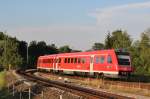 Am 27.Juli 2013 verlie 612 079 als RE den Kemptener Hbf in Richtung Ulm Hbf.