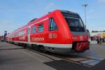 Der Aussteller DB Systemtechnik GmbH präsentiert auf der InnoTrans am 28.09.2014 in Berlin den Messzug 612 902 für Abnahme-und Prüffahrten auf Neigetechnikstrecken.