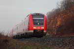 612 166 DB Regio bei Burgkunstadt am 04.12.2015.