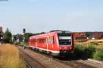 612 128-8 als IRE 3207 (Löffingen-Donaueschingen) in Hüfingen 11.7.16