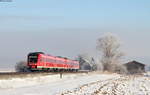 612 149-5 und 612 074-4 als RE 3284 (Nürnberg Hbf-Lindau Hbf/Oberstdorf) bei Beckstetten 22.1.17