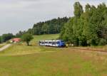 622 418 bei einer Sonderfahrt am 20.07.2014 bei Gotteszell.