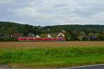 Unbekannter 622 auf der Ahrtalbahn.....der hier in Richtung Ahrbrück fahrend aus dem fahrenden Auto gemacht wurde.19.9.2014