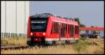 623 021 als RE4 von Torgelow nach Pasewalk am 18.09.15 bei der Ausfahrt aus dem Bahnhof Torgelow