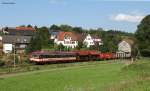 VT 43 der HzL mit einem Fotozug in Kohlstetten 18.8.11