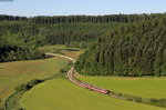 VT 43 und VT 41 als HzL86310 (Sigmaringen-Hechingen) bei Gammertingen 23.6.16