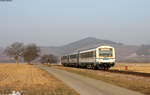 VS 204, VT 128 und VT 129 als SWE74217 (Riegel-Malterdingen NE-Breisach) bei Breisach 26.1.17