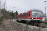 Zwei Triebwagen der Baureihe 628/928 fahren als IRE 69566 nicht wie auf der Zugzielanzeige aufgefhrt nach Basel Badischer Bahnhof sondern auf Grund von Gleisbauarbeiten nur bis nach Friedrichshafen.