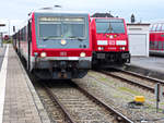 628 558 und 245 010 in Mühldorf 08.10.2017