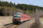 629 005-0 als RE 26387 (Villingen(Schwarzw)-Neustadt(Schwarzw)) bei Unadingen 25.3.18