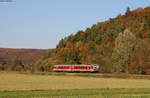 628 702-2 als RB 22370 (Langenau(Württ)-Munderkingen) bei Schmiechen 16.10.18