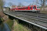 Traktionswandel - Vorher# - Vor der Ausstattung der Sdbahn mit einer Oberleitung berquert 628 548 am 23.03.2017 als RB 22651 von Biberach (Ri) nach Biberach Sd den Rotbach