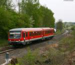 628 272 als RB 18330 (Bad Friedrichshall-Jagstfeld-Steinsfurt) in Grombach 16.4.09