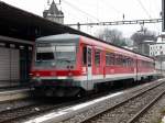 DB - Triebzug 628 701-2 + 928 701-2 unterwegs in der Schweiz im Bahnhof Schaffhausen am 20.02.2009