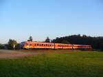 628 471 und 628 475 sind als RB Kaiserslautern - Kusel am 22.10.2011 bei Ramstein