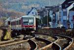 928 674 nach Trier kurz vor der Einfahrt in den Bf Mechernich - 09.11.2011