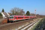 628 681 + 928 674 + 928 526 als RE 12081 (Kln Messe/Deutz - Trier Hbf) in Weilerswist am 10.02.13