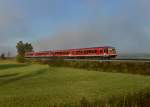 628 432 und ein weiterer 628 als RB nach Mhldorf am 26.10.2013 bei Weidenbach.