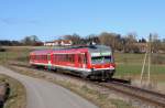 628 630 als S Bahn nach Dachau am 23.2.14 bei Kleinberghofen