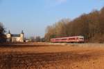 628 519 + 628 673 als RE 11427 (Köln Hbf - Trier Hbf) in Satzvey am 08.03.14