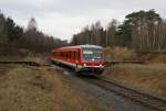 928 212 als  VLV-KREIDE-FÖRDE-EXPRESS  am 28.11.2009 bei Itzehoe/Nordoe (Strecke Itzehoe-Lägerdorf).