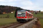 628 628 mit RB 27480 vor Unteraschau (03.01.2014)