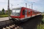 Hier 628 587 als RB66 (RB5814) von Angermünde nach Szczecin Glowny, dieser Triebzug stand am 17.5.2104 in Angermünde.