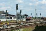 Bahnhof Euskirchen mit 928 662 am Bahnsteig Gleis 5 - 14.05.2014