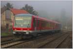 628 456 bei der Ausfahrt aus dem Bahnhof Bitburg-Erdorf am 19.