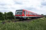 628 439 sowie zwei weitere 628er als RE 13894 von Worms Hbf nach Mainz Hbf.