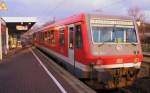 928 516-4  Der Borkener  im Bahnhof Essen-Steele-Ost, Dezember 2006.